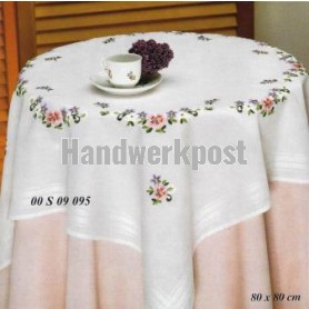 steelsteekdekservet viooltjes, wit