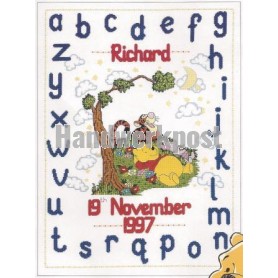 borduurpakket winnie de pooh, geboorte a.b.c.