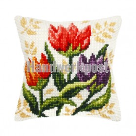 kruissteekkussen tulpentrio