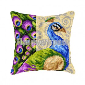 kruissteekkussen pauw