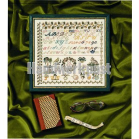 borduurpakket merklap, biedermeier