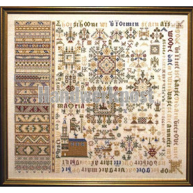 stickpackung sampler, marker, anno 1663