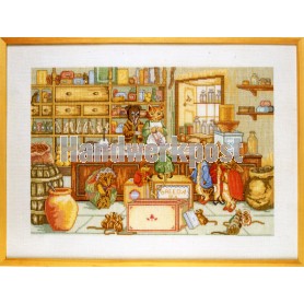 borduurpakket beatrix potter, peter rabbit's shop