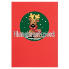 borduurpakket kerstkaart, rendier