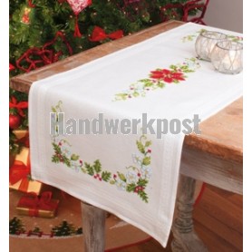 kruissteekloper kerstrozen, wit