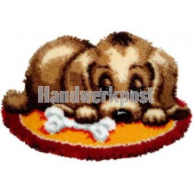 knoopkleed hond met bot