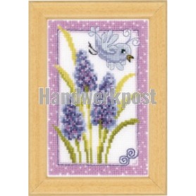 borduurpakket blauwe druifjes met vogel