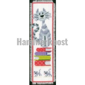 borduurpakket boekenlegger, poes/boeken
