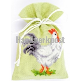 borduurpakket kruidenzakje, haan, groen