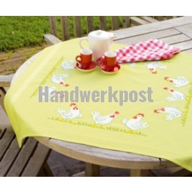 kruissteekdekservet kippen, groen