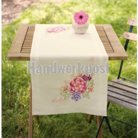 kruis/steelsteekloper hortensia met bloemen, wit