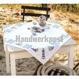 dekservet sealife, wit met aida rand
