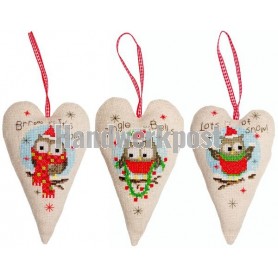 borduurpakket deco-hanger (3 st.) kerstuiltjes