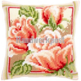 kruissteekkussen rose rozen-2