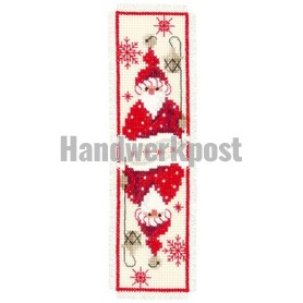 borduurpakket boekenlegger, kerstman met lantaarn