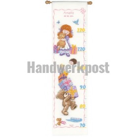 borduurpakket popcorn bear, groeimeter/meetlat amelia