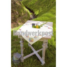 dekservet etnische motieven, ecru met aida rand