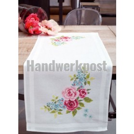 kruissteekloper bloemenkrans, wit