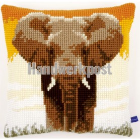 kruissteekkussen olifant op de savanne