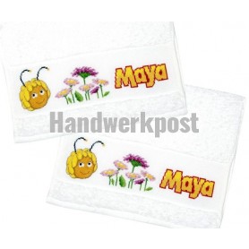borduurpakket maya de bij, gastendoekje (2 st.) wit