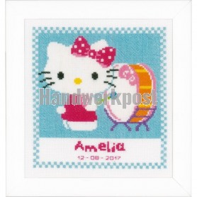 borduurpakket hello kitty, geboorte amelia