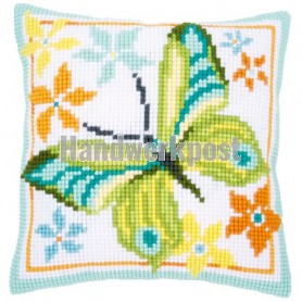 kruissteekkussen groene vlinder