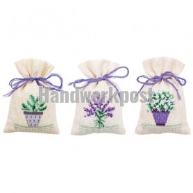 borduurpakket kruidenzakje (3 st.) "in de provence"