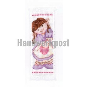 borduurpakket boekenlegger, popcorn bear, candyfloss