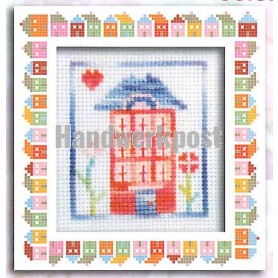 borduurpakket huis met bloemen (incl. p.p.)