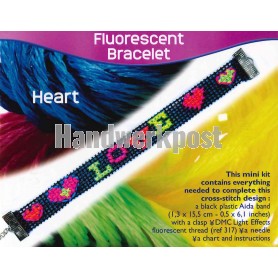 borduurpakket armband harten, liefde