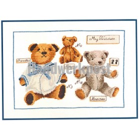 borduurpakket drie teddyberen