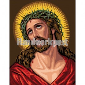 stramien + garenpakket, jezus met doornenkroon