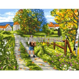 stramien + garenpakket, naar school…