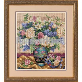 borduurpakket stilleven, vaas met bloemen