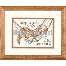 borduurpakket beagle in hangmat