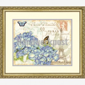 borduurpakket hortensia's uit parijs