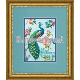borduurpakket pauw met bloemen