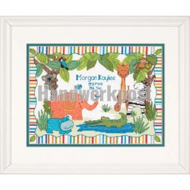 borduurpakket jungle, geboorte morgan kaylee