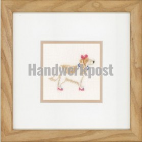 borduurpakket hond met strikje