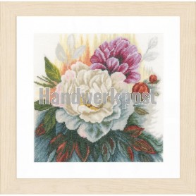 borduurpakket witte roos