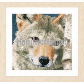borduurpakket wolf close-up