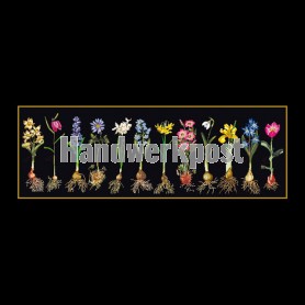 borduurpakket voorjaarsbloemen op zwart