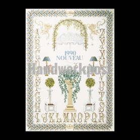 borduurpakket merklap, nouveau, anno 1990