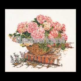 borduurpakket hortensia rose