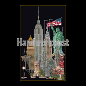 borduurpakket new york op zwart