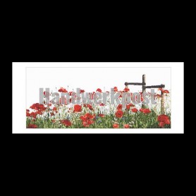 borduurpakket papavers rood 