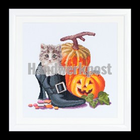 borduurpakket poes in halloweensfeer