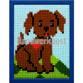 kruissteekwandkleed hondje-1