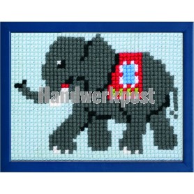 kruissteekwandkleed olifant
