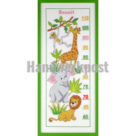 borduurpakket jungle, groeimeter/meetlat benôit